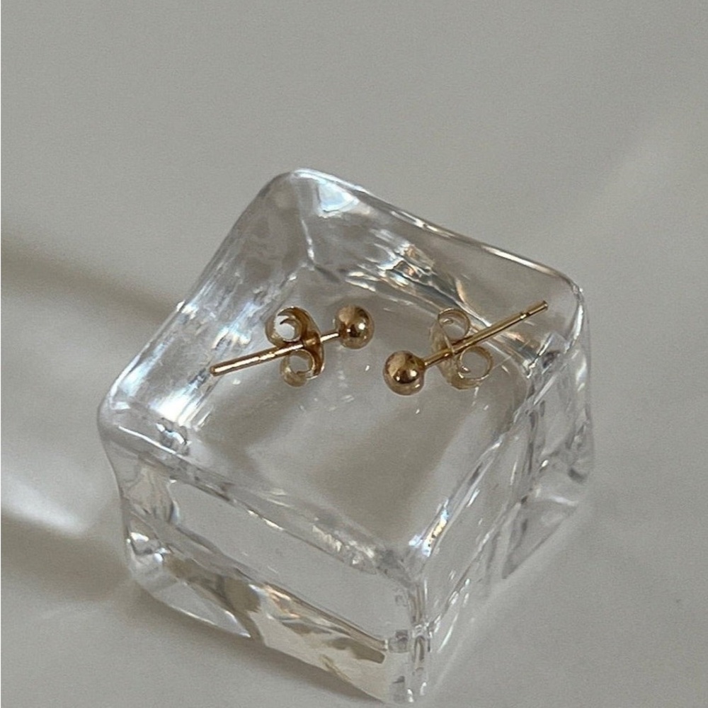 NWT • concrete collective • gold orbies • 14k